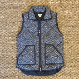 JCrew Women's Gray Herringbone Vest